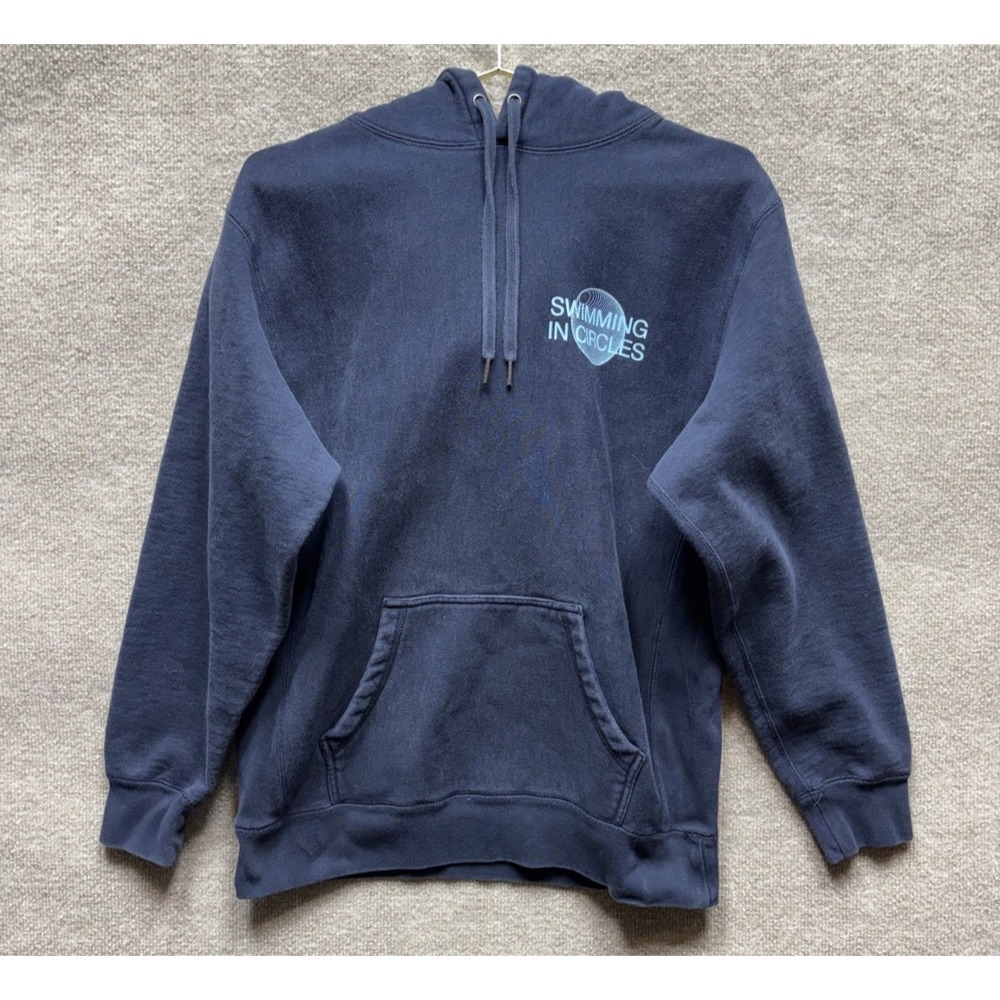 Mac Miller Hoodie Mens 2XL Patina Fade Blue Swimming in Circles Album Tour Hoody